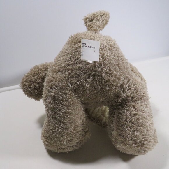 Taupe Teddy Bear with "Be Mine" Heart Terry Cloth type fabric 10" tall - Picture 5 of 11